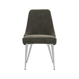 Grey and Chrome Padded Side Chair B062P153681