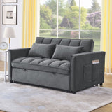 Sleeper Sofa, Convertible Sofa, Recliner, Bed, 3-in-1, 3-Position Adjustable Backrest, 2-Seater W1853126217