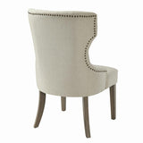 ZUN Beige and Rustic Smoke Tufted Dining Chair B062P153710