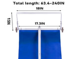 6.1 m 5-Section Extendable Roof Snow Rake with Wheels Aluminum Pole & Aluminum Frame, PE Blue 13913942