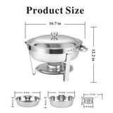Round Buffet Catering Dish For Home and Outdoor 2 Pcs/ Sets W1612124771