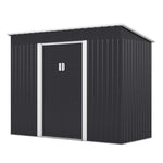 ZUN 4.2 x 9.1 Ft Outdoor Storage Shed, Metal Tool Shed with Lockable Doors Vents, Utility Garden Shed W2181P160699