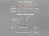 Smart Bidet Toilet Seat with Side Knob Adjustable Heated Seat with Water Temperature and Pressure W3598P451107