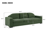 Modern 3-seater Sofa 84.7" Sofa Couch Upholstered Sofa with Curved Backrest for Living Room or Small N763P411268F