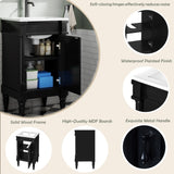 18-Inch Modern Bathroom Vanity with Sink, Modern Bathroom Storage Cabinet with Door, Freestanding N710P257401B