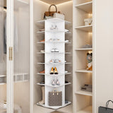 Rotating Shoe Rack Tower, 7-Tier Spinning Shoe Rack, Free Standing 360&deg Revolving Shoe Organizer, 84038263