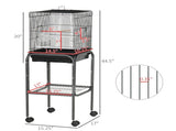 Bird Cage Starter Kit with Detachable Rolling Stand 34666115