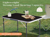 2.3ft Aluminum Camping Folding Table black 75074030
