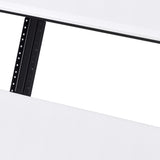 White and Black Music Recording Studio Desk with Metal Base B062P209213
