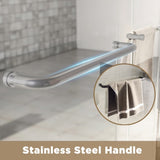 56-60" x 60" Tempered Glass with Explosion Proof Film, Aluminum Frame Double Sliding Shower Door, W1675P288831