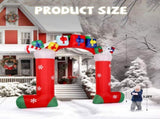 9ft 24W 11 LED Lights Christmas Sock Arch Holiday Arch Decoration 32628601