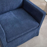 29.92'' Swivel Accent Chair, Upholstered Skirted Swivel Chair with Removable Back Cushion, 360 W3188P282084