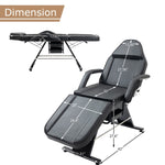 ZUN Massage Salon Tattoo Chair with Two Trays Esthetician Bed with Hydraulic Stool,Multi-Purpose W1422132169