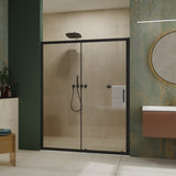 60.in W x 72.in H Single Sliding Shower Door, 1/5 inch Thick Clear Tempered Glass Shower Door with W3048P278318