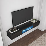 Floating TV Stand Wall Mounted with 16 Color LEDs,63" Modern TV Stand, Floating TV Cabinet W1321104202