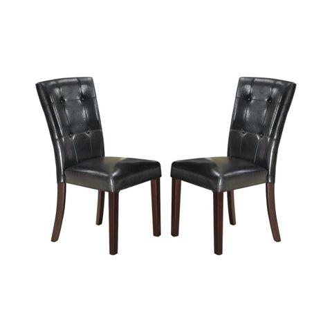 ZUN Faux Leather Upholstered Dining Chair, Black SR011750