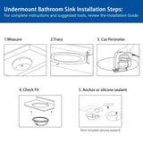 19"x16" Oval Shape Undermount Bathroom Sink Modern Pure White Porcelain Ceramic Lavatory Vanity Sink W122552091