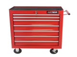 7 DRAWERS MULTIFUNCTIONAL TOOL CART WITH WHEELS-RED W1102107324
