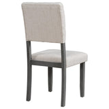 6-Piece Table and Chair Set with Special-shaped Legs and Foam-covered Seat Backs&Cushions for 45811893