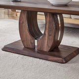 Modern Minimalist Walnut Dark Brown Texture Sticker-Patterned MDF Rectangular Coffee Table. Add a W1512P361009