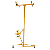 ZUN Drywall Panel hoist Drywall Lift Rolling Panel Hoist Jack Lifter 16ft yellow color W46538730