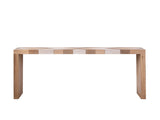 Modern Console, 62" Long Entryway with Chevron Patterned Top, Manufactured Wood Sofa W2729P356958
