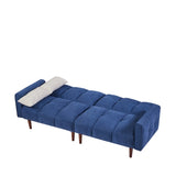 ZUN Convertible Futon Sofa Bed, Adjustable Couch Sleeper, Modern Fabric Linen Upholstered Futon Sofa bed W1123104796