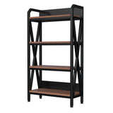 55'' Bakers Rack 4-Level Storage Shelves Metal and Wooden Kitchen Shelves, Kitchen Organizers and W3387P312343