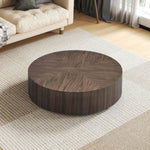 ZUN 35.43 Inch Modern Round Coffee Table MDF Coffee Table for Living Room,Drum Center Table for W2582P188320