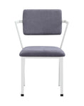 ZUN Grey and White Dining Chair with Padded Seat B062P209231