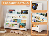 4-Tier Kids Bookshelf, Toddler Book Display Shelves, Helps Keep Bedrooms, Playrooms, and Classrooms 07880776
