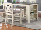 Modern Contemporary Dining Room Furnitures Set of 2 Counter Heights Light Wooden High B01164102