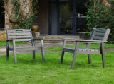 HDPE Outdoor Terrace Dining Chair Set, low maintenance - for gardens, backyards and decks - grey 55213923