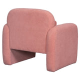 Stylish and Minimalist Teddy Fleece Single Sofa Chair with Arms and Pillow, Armchair, Accent Chair W1716P196472