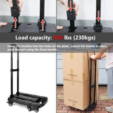 ZUN Folding Luggage Cart, Hand Truck, Dolly Cart, Ideal for Travel, Moving, Shopping, and Package 87749793