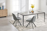 ZUN Dining Chair,Thickened fabric chairs with metal legs Set of 2,Grey W1249P243510