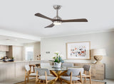 42" Solid Wood Blades Ceiling Fan with Lights Remote Control,Quiet DC Motor 3 Blade Ceiling Fans 6 W3596P460816
