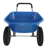 wheel barrow Two wheeled trolley for blue garden 15 inch pneumatic wheel WB189BL W227P331542