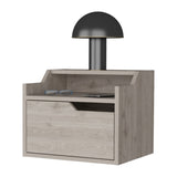 Florence Floating Nightstand with Drawer and Dual-Shelf Display B128P148916