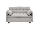 Modern Velvet Loveseat Futon Sofa Couch Pullout Bed, Small Love Seat Lounge Sofa w/Reclining 11183892