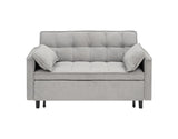 54.30-inch double Two-seat casual sofa with pull out bed, living room furniture, light grey W1658P176558