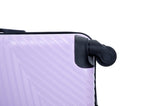 3 Piece Luggage Sets PCABS Lightweight Suitcase with Two Hooks, Spinner Wheels, Light 10098244