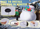 12FT Tall Lighted Christmas Inflatable Decoration, Inflatable Giant Snowman Holding Gift Boxes, 18336363