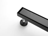 32 Inch Linear Shower Drain with 2-in-1 Flat & Tile Insert Removable Cover, 304 Stainless Steel with 53542448
