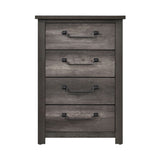 ZUN Gray Finish 4-Drawers Storage Chest 1pc Wooden Furniture Traditional Design B011P227526