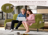 UNITED WE WIN corduroy fabric, comfortable monochrome double sofa, suitable for living rooms and W1568P307270