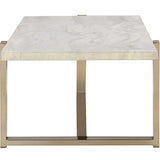 ZUN White and Champagne Coffee Table B062P189196