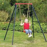 ZUN Swing Sets for Backyard, 440Lbs Toddler Porch Swing, Swingset Outdoor for Kids, Metal A-Frame Swing 14481098