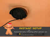 8ft Christmas Inflatable Gingerbread Man with a Candy Cane, Outdoor Blow-Up Yard Decoration with LED 95834892