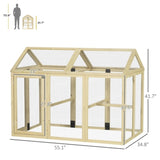 ZUN Wooden Chicken Coop 05736356